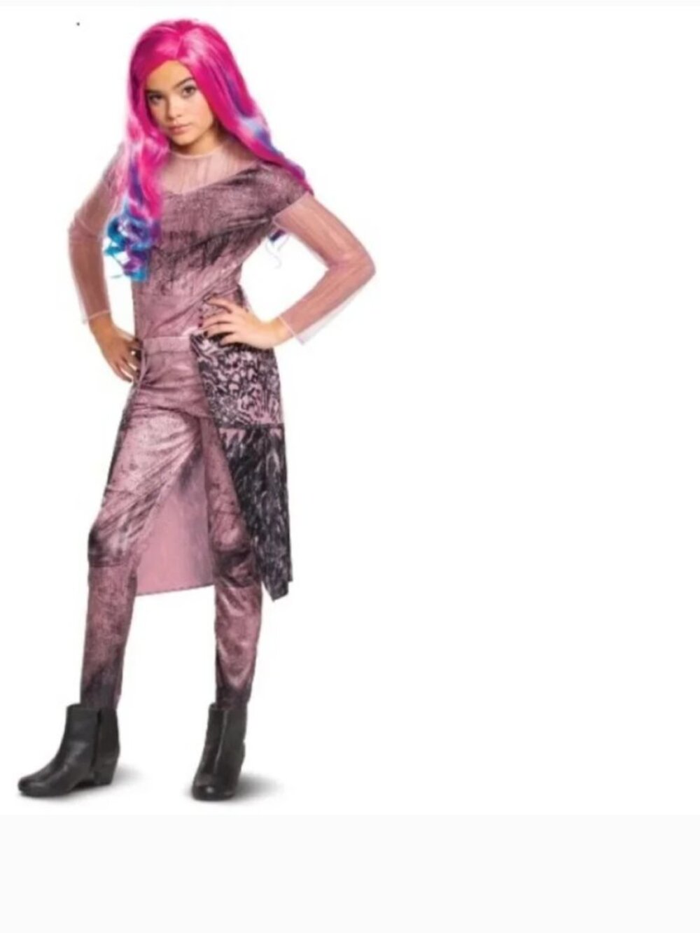 Descendants Audrey Halloween Costume 10/12 Pink Jumpsuit Girls Disney - Picture 1 of 6